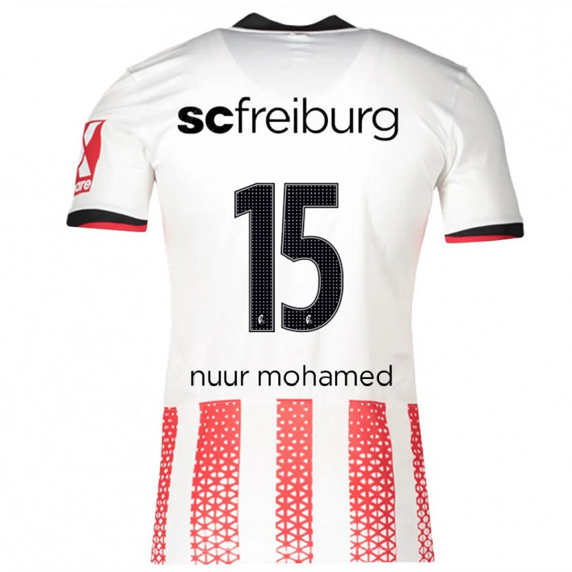 Danxen Kinderen Billal Nuur Mohamed #15 Wit Rood Thuisshirt Thuistenue 2025/26 T-Shirt