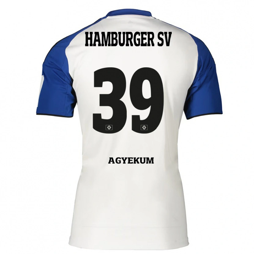Danxen Kinderen Joel Agyekum #39 Wit Blauw Thuisshirt Thuistenue 2025/26 T-Shirt