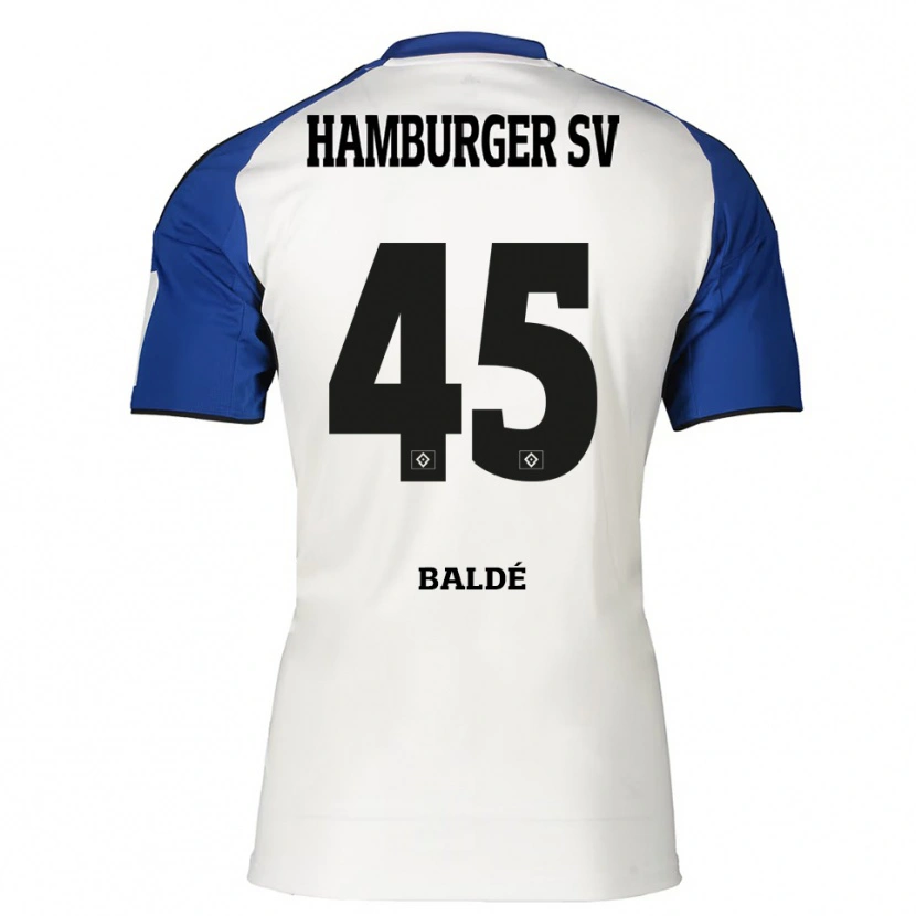 Danxen Kinderen Fabio Baldé #45 Wit Blauw Thuisshirt Thuistenue 2025/26 T-Shirt