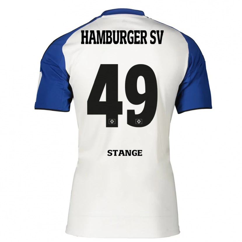 Danxen Kinderen Otto Stange #49 Wit Blauw Thuisshirt Thuistenue 2025/26 T-Shirt