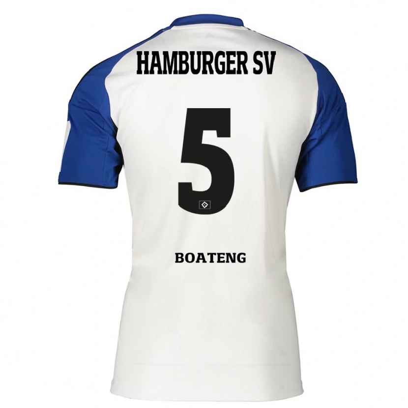 Danxen Kinderen Enock Boateng #5 Wit Blauw Thuisshirt Thuistenue 2025/26 T-Shirt