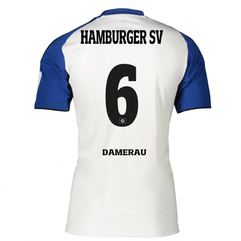 Danxen Kinderen Alexander Werner Damerau #6 Wit Blauw Thuisshirt Thuistenue 2025/26 T-Shirt