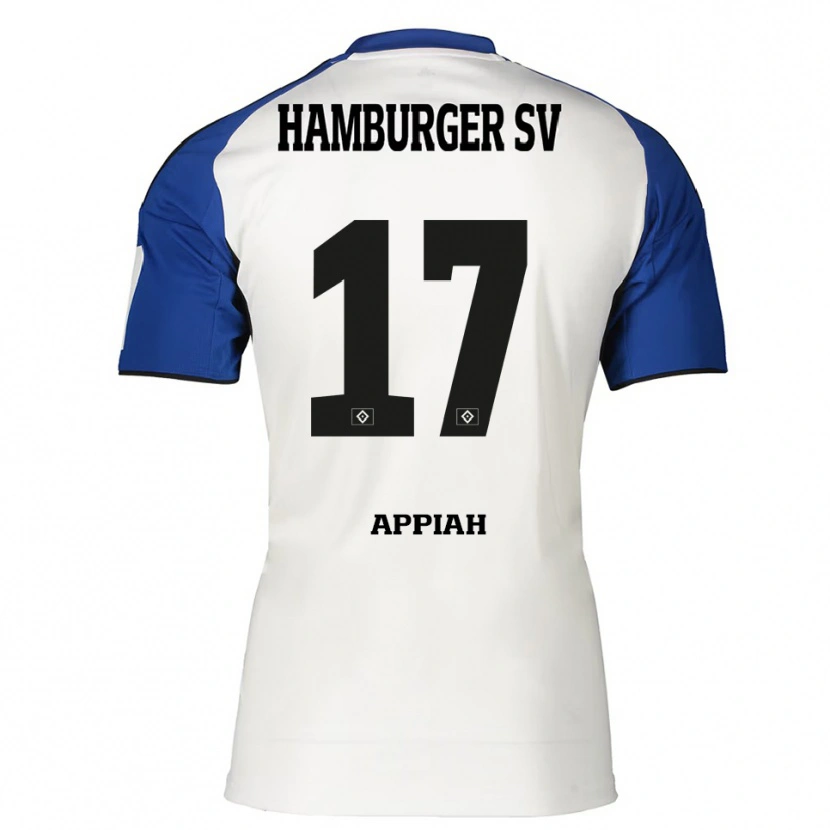 Danxen Kinderen Emmanuel Appiah #17 Wit Blauw Thuisshirt Thuistenue 2025/26 T-Shirt