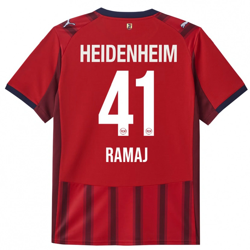 Danxen Kinderen Diant Ramaj #41 Rood Marineblauw Thuisshirt Thuistenue 2025/26 T-Shirt
