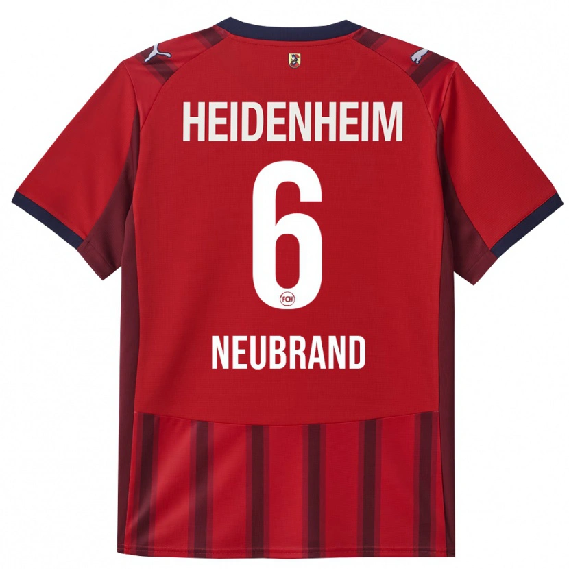 Danxen Kinderen Tina Neubrand #6 Rood Marineblauw Thuisshirt Thuistenue 2025/26 T-Shirt