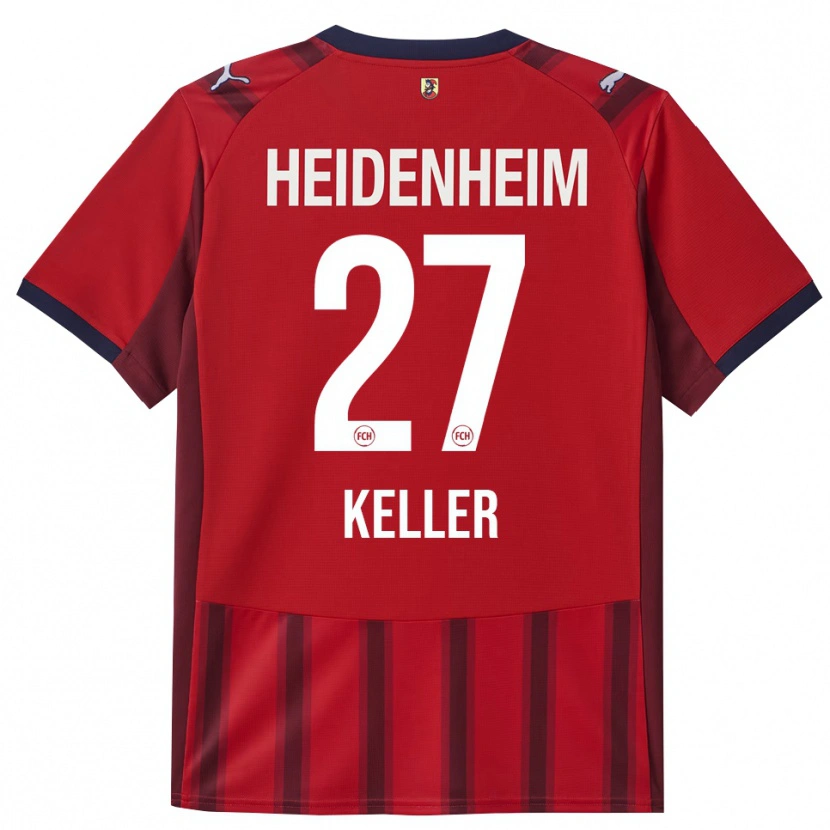 Danxen Kinderen Thomas Keller #27 Rood Marineblauw Thuisshirt Thuistenue 2025/26 T-Shirt