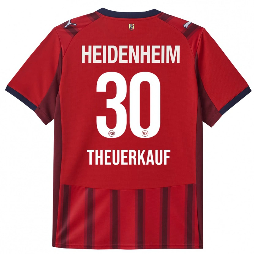 Danxen Kinderen Norman Theuerkauf #30 Rood Marineblauw Thuisshirt Thuistenue 2025/26 T-Shirt