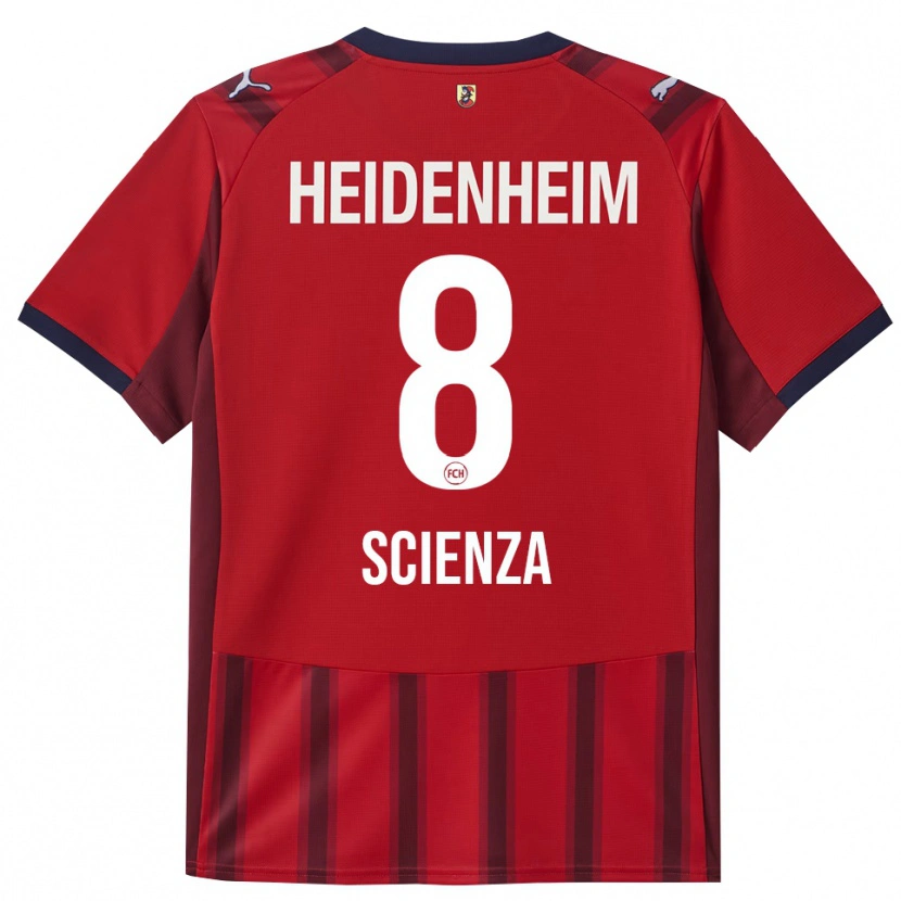 Danxen Kinderen Leo Scienza #8 Rood Marineblauw Thuisshirt Thuistenue 2025/26 T-Shirt