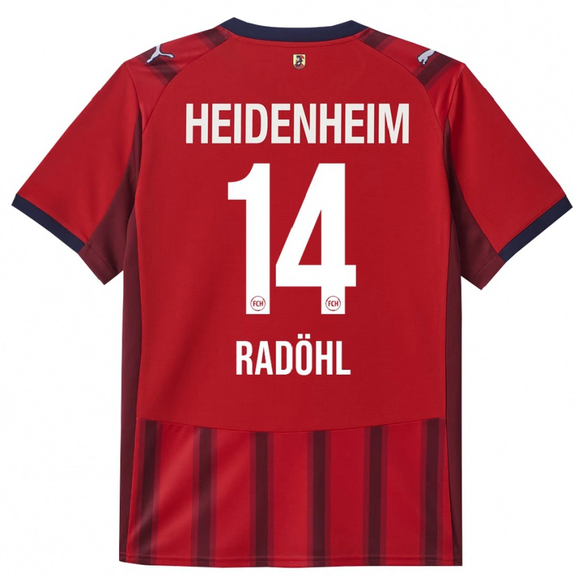 Danxen Kinderen Tim Radöhl #14 Rood Marineblauw Thuisshirt Thuistenue 2025/26 T-Shirt