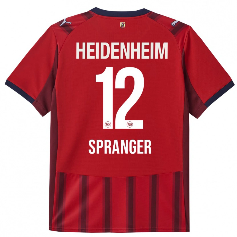 Danxen Kinderen Luke Spranger #12 Rood Marineblauw Thuisshirt Thuistenue 2025/26 T-Shirt