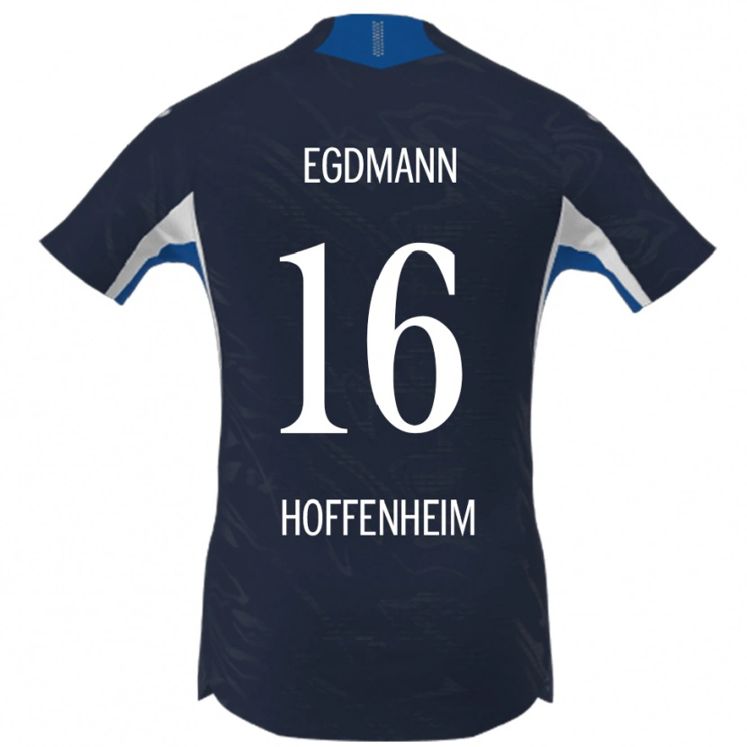 Danxen Kinderen Mika Egdmann #16 Marineblauw Wit Thuisshirt Thuistenue 2025/26 T-Shirt