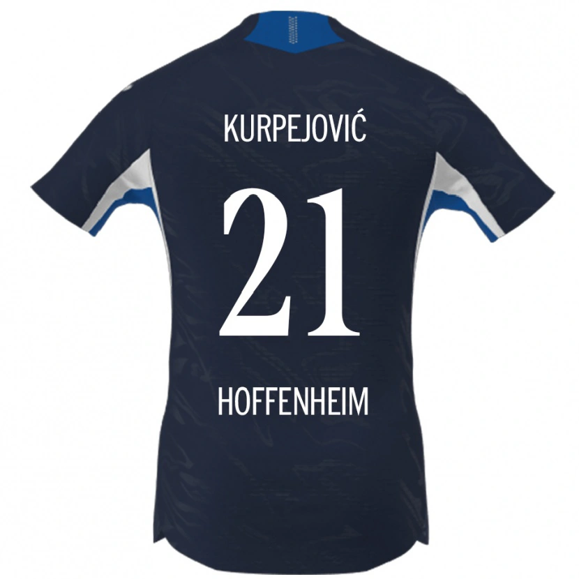 Danxen Kinderen Albin Kurpejović #21 Marineblauw Wit Thuisshirt Thuistenue 2025/26 T-Shirt