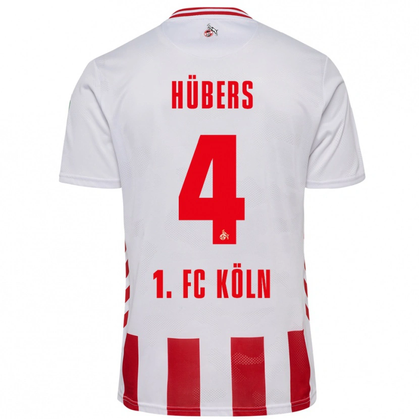 Danxen Kinderen Timo Hübers #4 Wit Rood Thuisshirt Thuistenue 2025/26 T-Shirt
