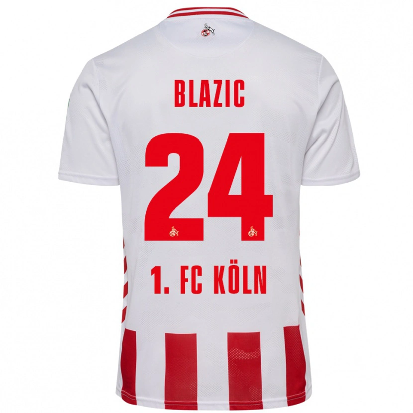 Danxen Kinderen Alessandro Blazic #24 Wit Rood Thuisshirt Thuistenue 2025/26 T-Shirt