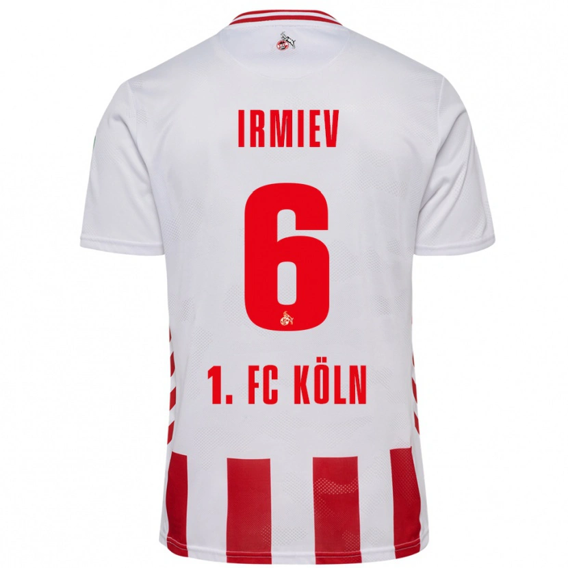 Danxen Kinderen Kristiyan Irmiev #6 Wit Rood Thuisshirt Thuistenue 2025/26 T-Shirt
