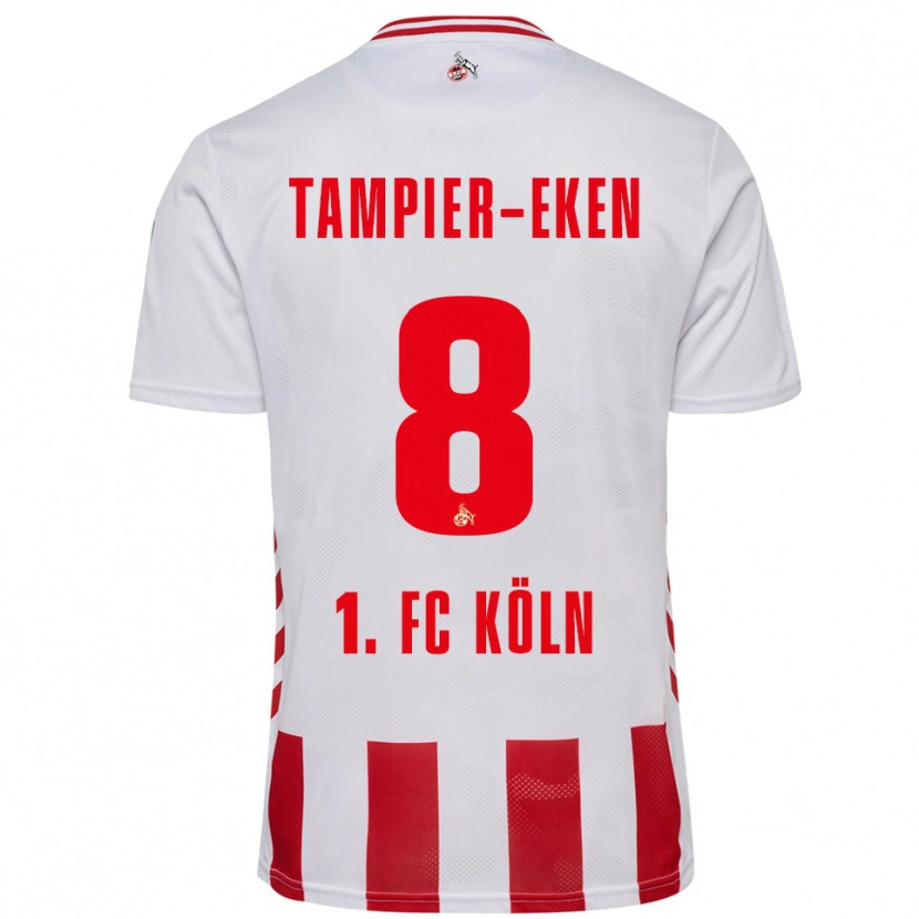 Danxen Kinderen Pierre Tampier-Eken #8 Wit Rood Thuisshirt Thuistenue 2025/26 T-Shirt