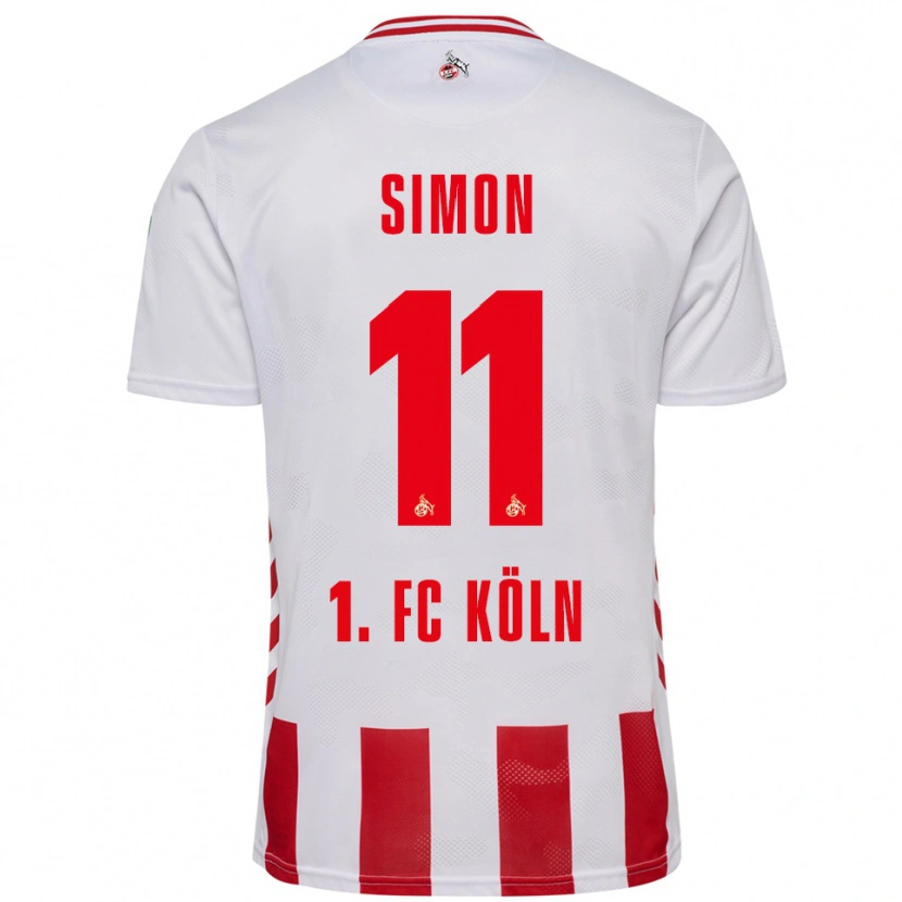 Danxen Kinderen Josias Simon #11 Wit Rood Thuisshirt Thuistenue 2025/26 T-Shirt