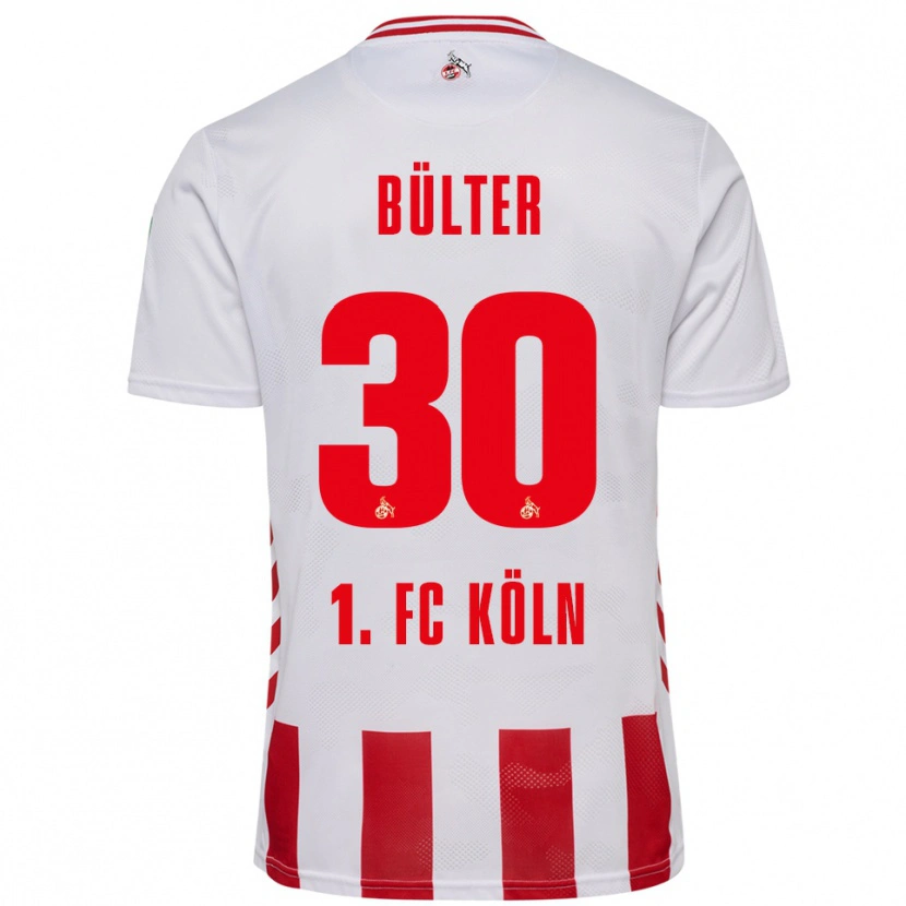 Danxen Kinderen Marius Bülter #30 Wit Rood Thuisshirt Thuistenue 2025/26 T-Shirt