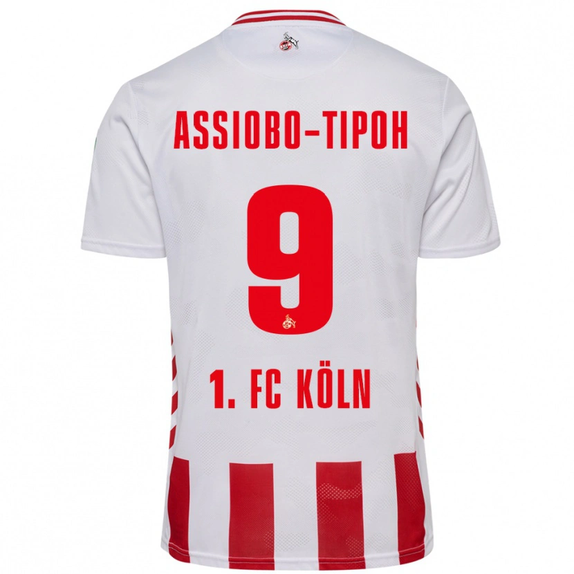 Danxen Kinderen Elfried Assiobo-Tipoh #9 Wit Rood Thuisshirt Thuistenue 2025/26 T-Shirt