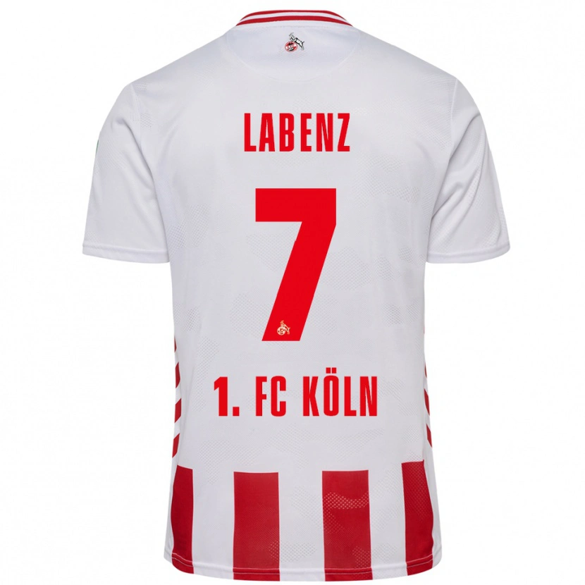 Danxen Kinderen Luiz Labenz #7 Wit Rood Thuisshirt Thuistenue 2025/26 T-Shirt