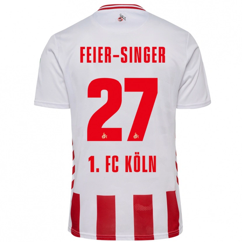 Danxen Kinderen Laura Feier-Singer #27 Wit Rood Thuisshirt Thuistenue 2025/26 T-Shirt