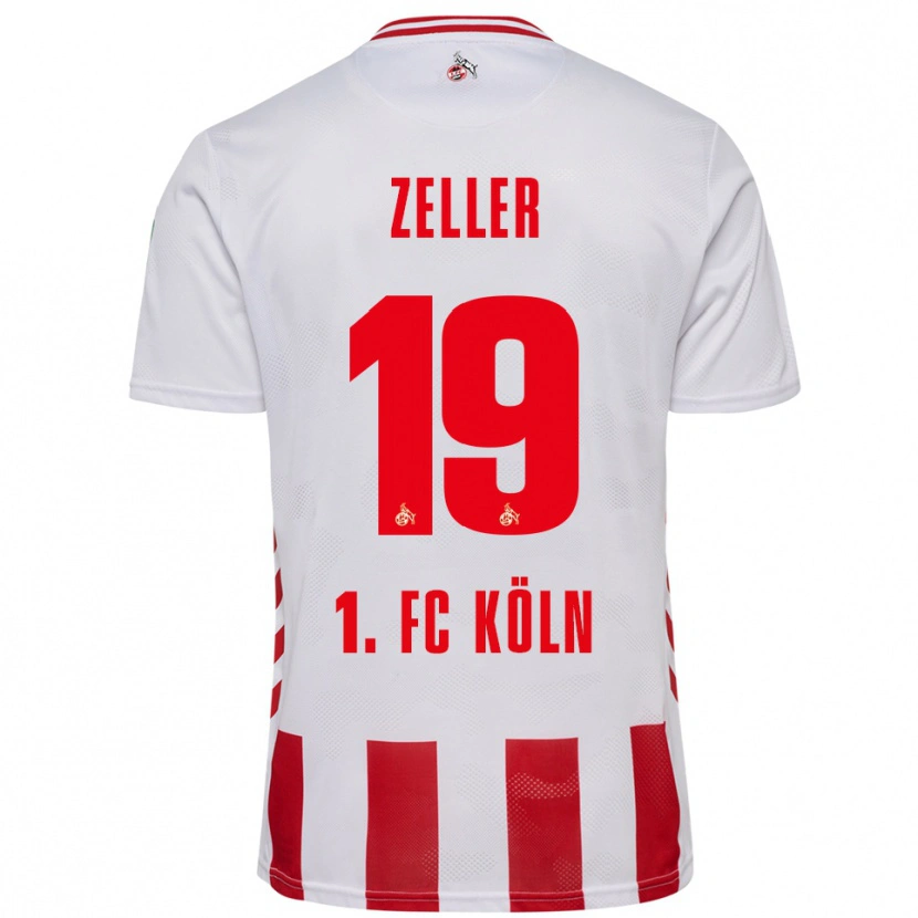 Danxen Kinderen Dóra Zeller #19 Wit Rood Thuisshirt Thuistenue 2025/26 T-Shirt