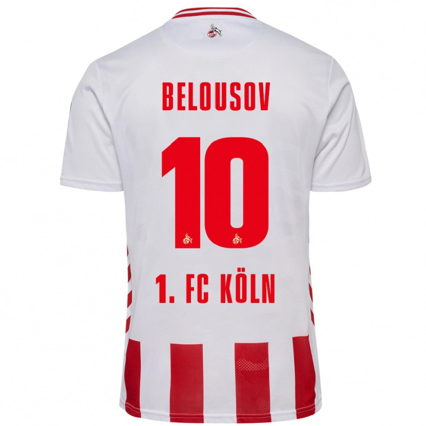 Danxen Kinderen Artem Belousov #10 Wit Rood Thuisshirt Thuistenue 2025/26 T-Shirt