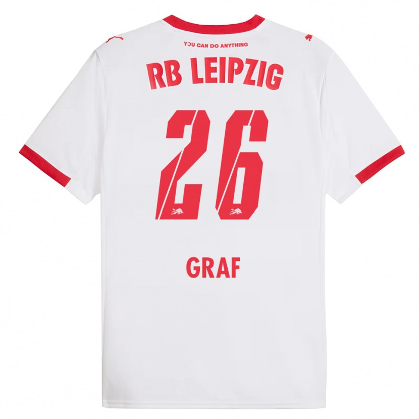 Danxen Kinderen Luca Maria Graf #26 Wit Rood Thuisshirt Thuistenue 2025/26 T-Shirt
