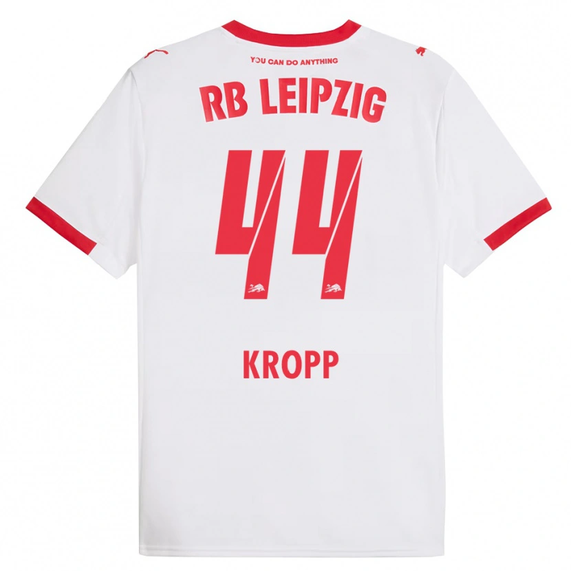 Danxen Kinderen Mirja Kropp #44 Wit Rood Thuisshirt Thuistenue 2025/26 T-Shirt