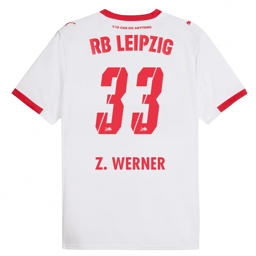 Danxen Kinderen Zoé Werner #33 Wit Rood Thuisshirt Thuistenue 2025/26 T-Shirt