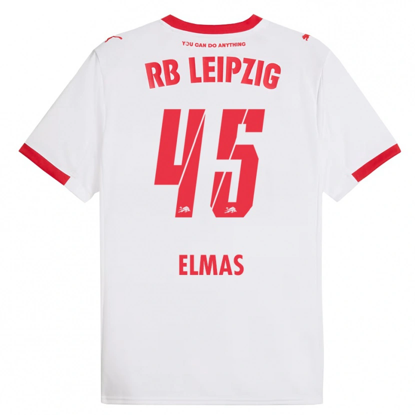 Danxen Kinderen Eljif Elmas #45 Wit Rood Thuisshirt Thuistenue 2025/26 T-Shirt