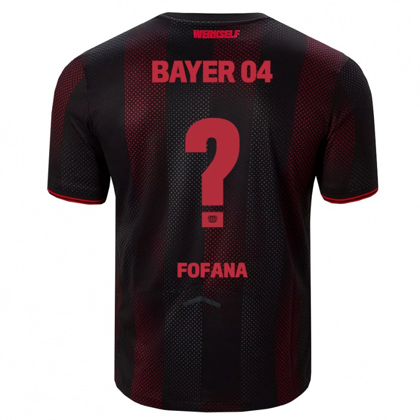 Danxen Kinderen Sadik Fofana #0 Zwart Rood Thuisshirt Thuistenue 2025/26 T-Shirt