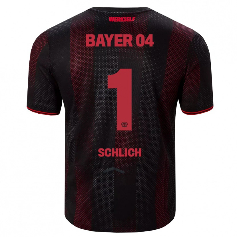 Danxen Kinderen Jesper Schlich #1 Zwart Rood Thuisshirt Thuistenue 2025/26 T-Shirt