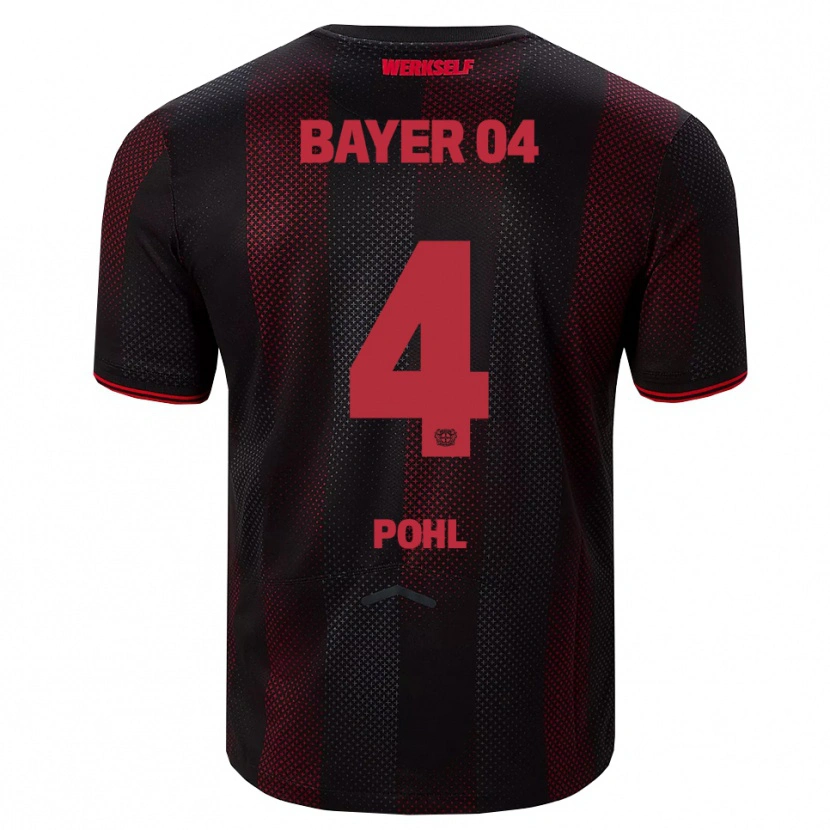 Danxen Kinderen Ferdinand Pohl #4 Zwart Rood Thuisshirt Thuistenue 2025/26 T-Shirt