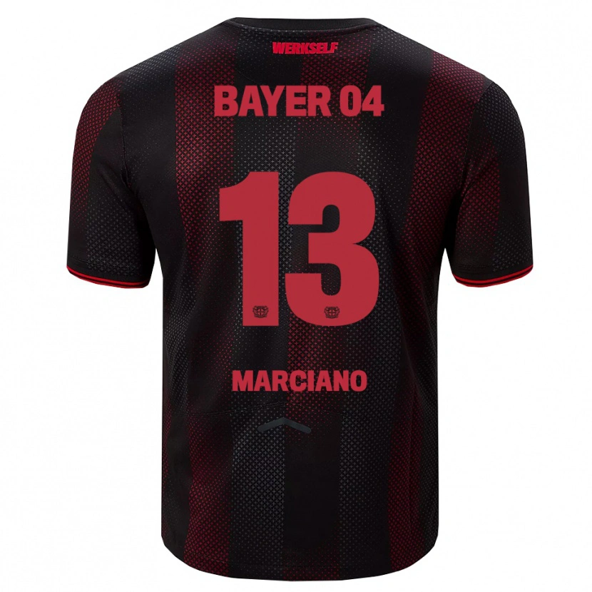 Danxen Kinderen Adriano Marciano #13 Zwart Rood Thuisshirt Thuistenue 2025/26 T-Shirt