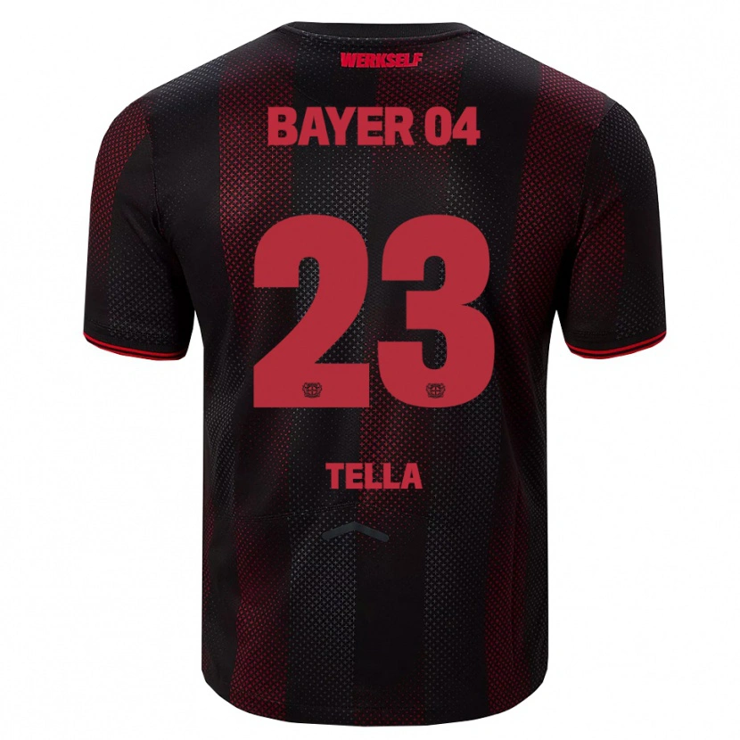 Danxen Kinderen Nathan Tella #23 Zwart Rood Thuisshirt Thuistenue 2025/26 T-Shirt