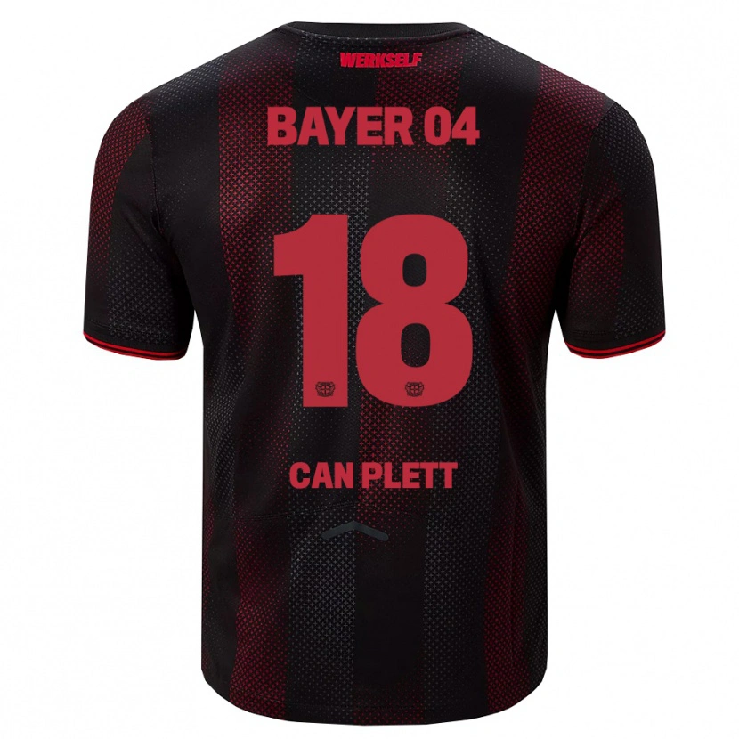 Danxen Kinderen Nico Can Plett #18 Zwart Rood Thuisshirt Thuistenue 2025/26 T-Shirt