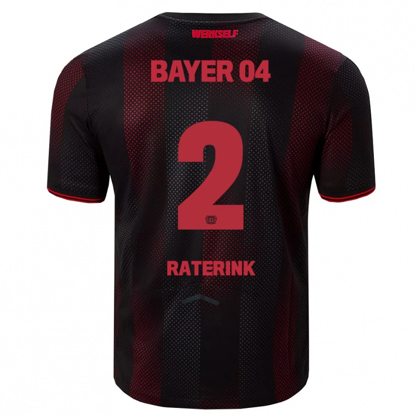Danxen Kinderen Othniël Raterink #2 Zwart Rood Thuisshirt Thuistenue 2025/26 T-Shirt