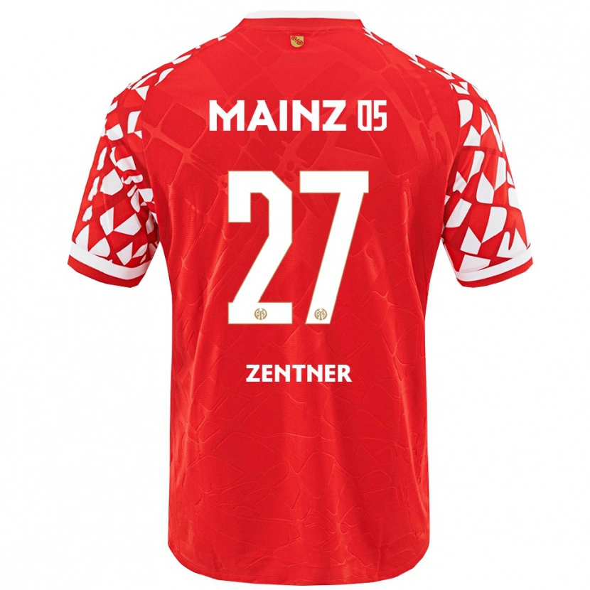 Danxen Kinderen Robin Zentner #27 Rood Wit Thuisshirt Thuistenue 2025/26 T-Shirt