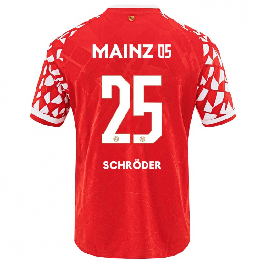 Danxen Kinderen Maxim Schröder #25 Rood Wit Thuisshirt Thuistenue 2025/26 T-Shirt
