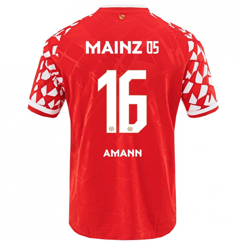 Danxen Kinderen Jason Amann #16 Rood Wit Thuisshirt Thuistenue 2025/26 T-Shirt