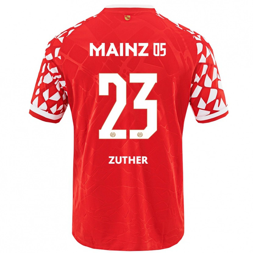 Danxen Kinderen Pit Zuther #23 Rood Wit Thuisshirt Thuistenue 2025/26 T-Shirt
