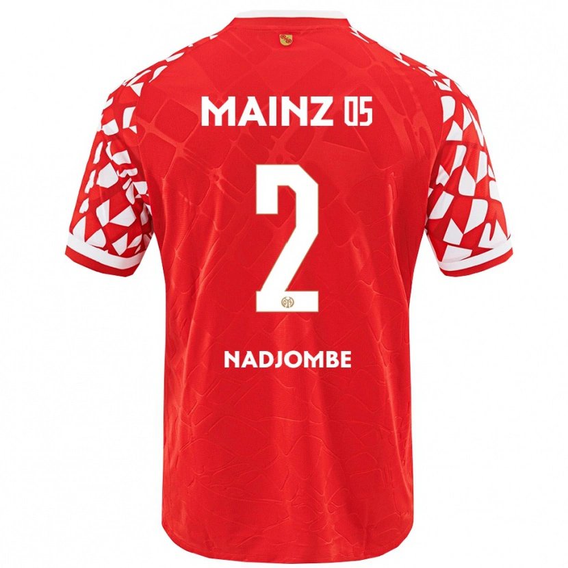 Danxen Kinderen Jean-Marie Nadjombe #2 Rood Wit Thuisshirt Thuistenue 2025/26 T-Shirt