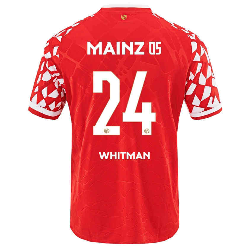 Danxen Kinderen Katherine Whitman #24 Rood Wit Thuisshirt Thuistenue 2025/26 T-Shirt
