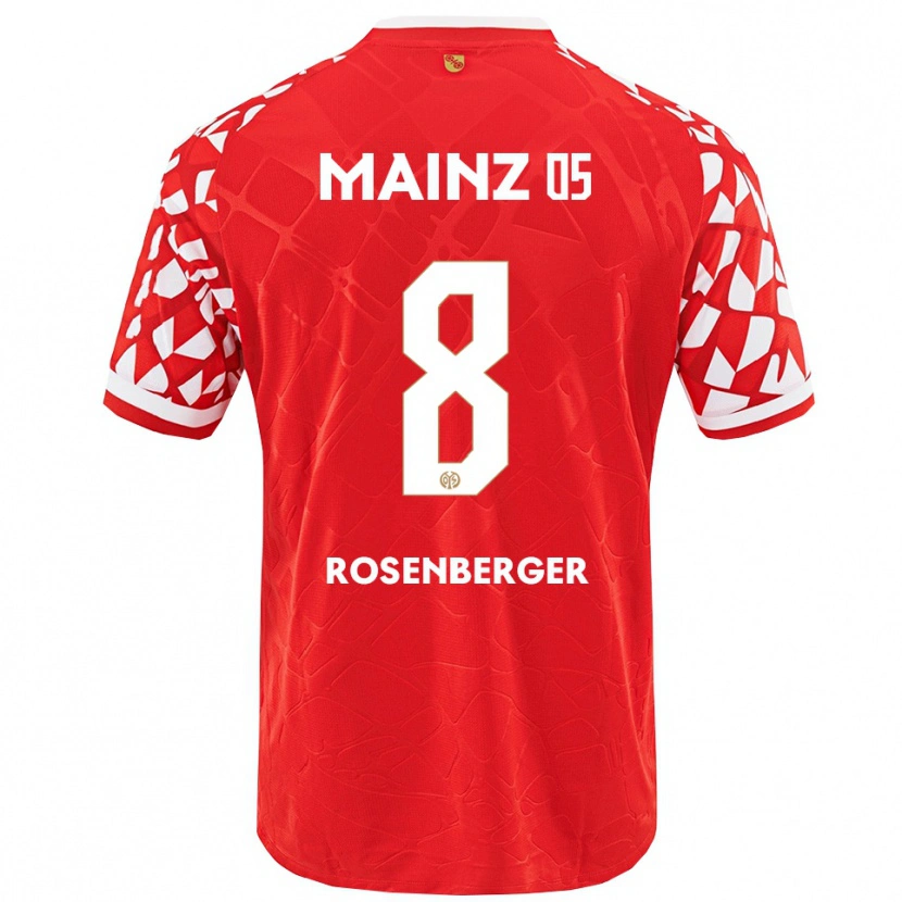 Danxen Kinderen Chris Rosenberger #8 Rood Wit Thuisshirt Thuistenue 2025/26 T-Shirt