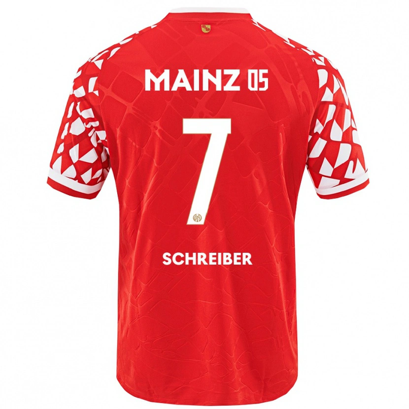 Danxen Kinderen Philipp Schreiber #7 Rood Wit Thuisshirt Thuistenue 2025/26 T-Shirt