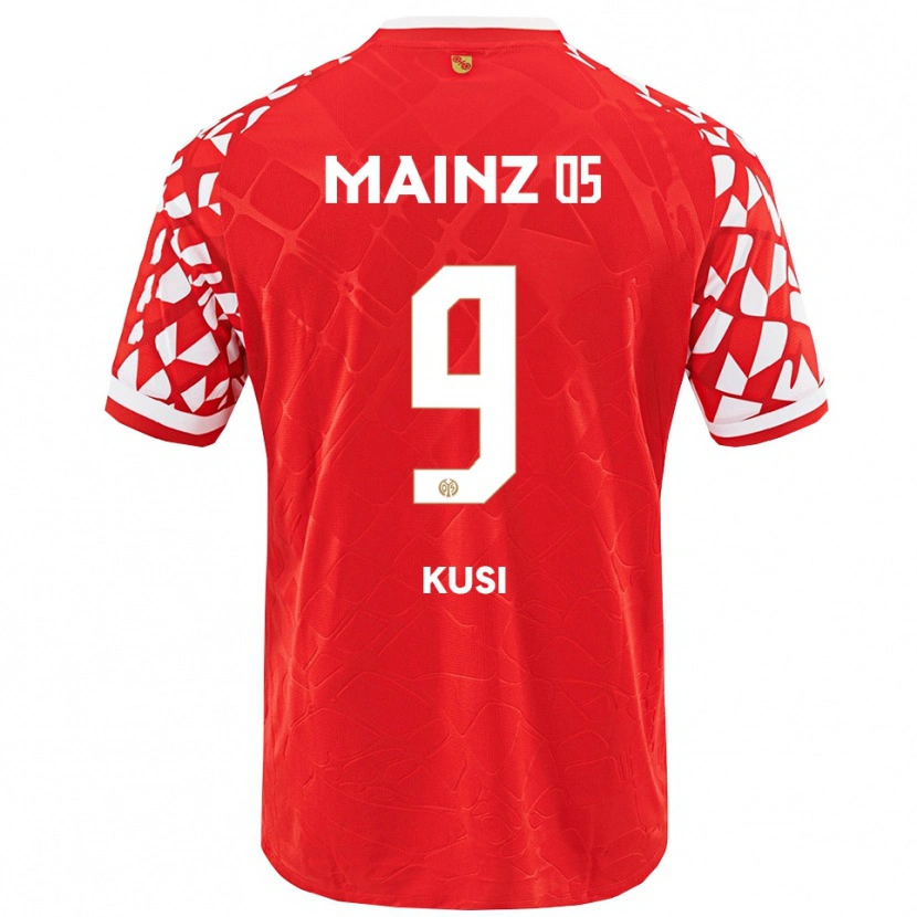 Danxen Kinderen Jemain Kusi #9 Rood Wit Thuisshirt Thuistenue 2025/26 T-Shirt