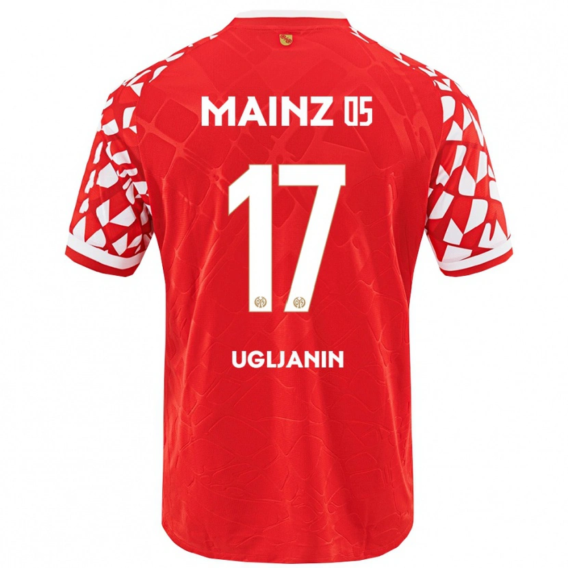 Danxen Kinderen Jusuf Ugljanin #17 Rood Wit Thuisshirt Thuistenue 2025/26 T-Shirt