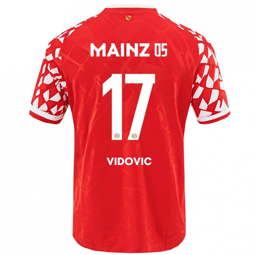 Danxen Kinderen Gabriel Vidovic #17 Rood Wit Thuisshirt Thuistenue 2025/26 T-Shirt