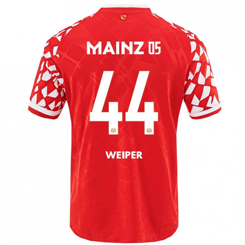 Danxen Kinderen Nelson Weiper #44 Rood Wit Thuisshirt Thuistenue 2025/26 T-Shirt